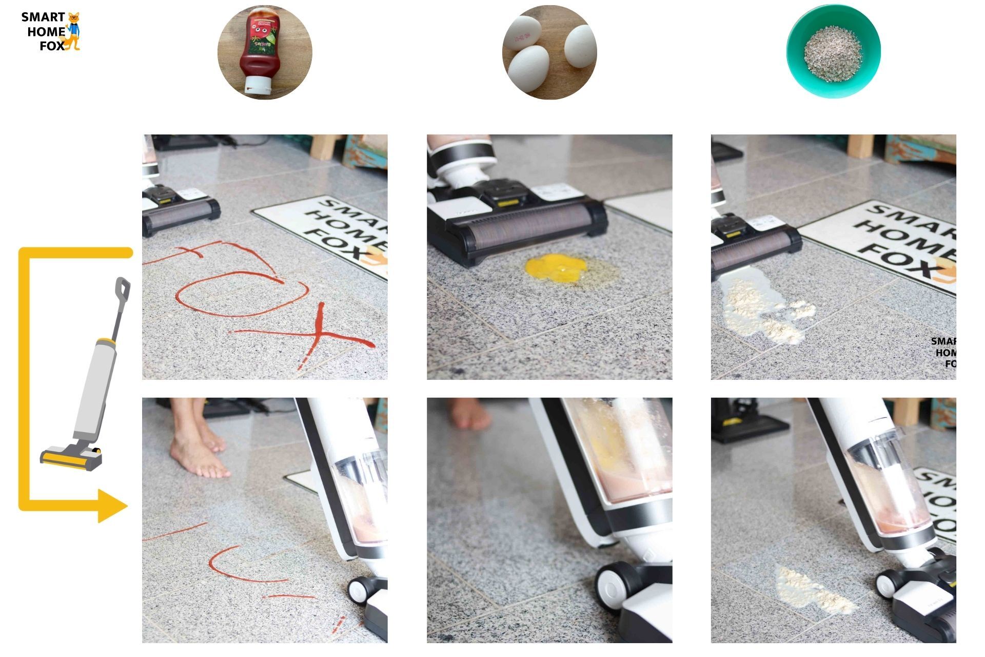 Das Reinigungsergebnis des Tineco iFloor 3 auf hartem Boden